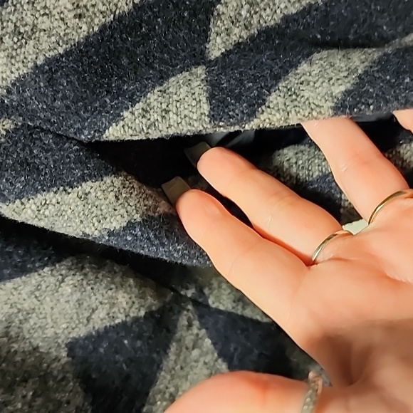 MOSSIMO SUPPLY CO blue and grey wool feeling jacket Large - Picture 6 of 11